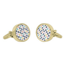 ウォーターカラー・ティールコーラル・チェッカーボード