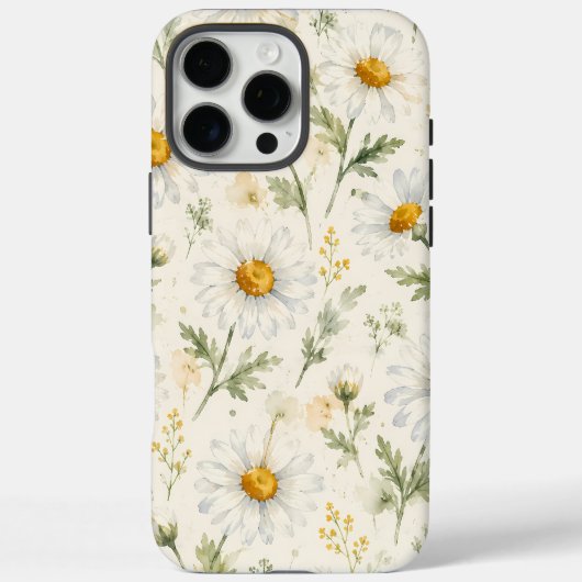 ウォーターカラー デイジー 野の花 植物画 Case-Mate iPhoneケース (裏面)