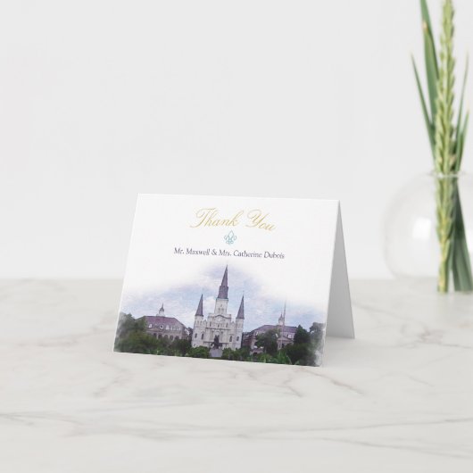 ウォーターカラー デスティネーション:ニューオーリンズ サンキューカード (正面)