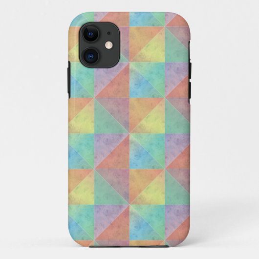 ウォーターカラー+トライアングル幾何学模様 Case-Mate iPhoneケース (裏面)