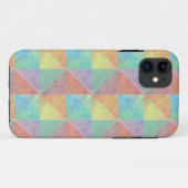 ウォーターカラー+トライアングル幾何学模様 Case-Mate iPhoneケース (裏面(横))