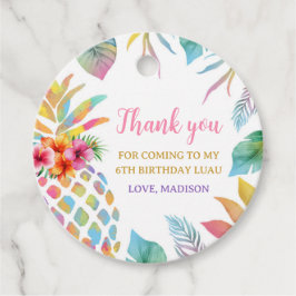 ウォーターカラー トロピカル パイナップル ありがとう フェイバータグ