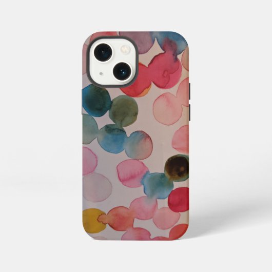 ウォーターカラー ドット 携帯ケース iPhoneケース (裏面)