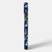 ウォーターカラー バタフライ 藤の花 カスタムネーム Case-Mate iPhoneケース (裏面 / 左)