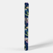 ウォーターカラー バタフライ 藤の花 カスタムネーム Case-Mate iPhoneケース (裏面 / 右)