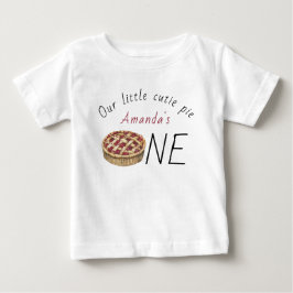 ウォーターカラー・パイ・キッズ・バースデー ベビーTシャツ