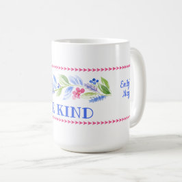 ウォーターカラー パステル フローラル BE KIND コーヒーマグカップ
