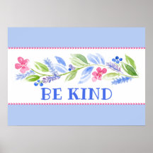ウォーターカラー パステル フローラル BE KIND