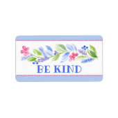 ウォーターカラー パステル フローラル BE KIND ラベル (正面)