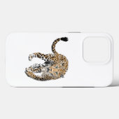 ウォーターカラー ヒョウ ジャングル 猫 ペイント 動物 緑 Case-Mate iPhoneケース (裏面 (横))