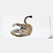 ウォーターカラー ヒョウ ジャングル 猫 ペイント 動物 緑 Case-Mate iPhoneケース (裏面 (横))