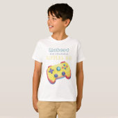 ウォーターカラー ビデオゲーム キッズ 誕生日 Tシャツ (正面フル)