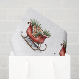 ウォーターカラー ビンテージ クリスマスソリ 薄葉紙