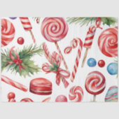 ウォーターカラー ビンテージ クリスマス ティッシュペーパー 薄葉紙 (正面)