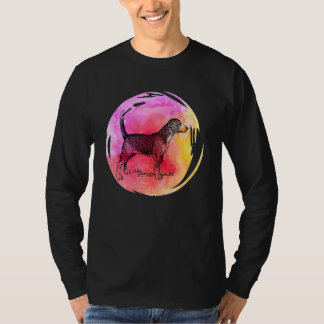 ウォーターカラー・ビーグル犬 Tシャツ
