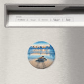 ウォーターカラー ビーチコースト カニ 浜辺 引用 マグネット (インサイチュ (食洗機))