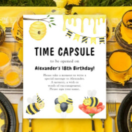 ウォーターカラー ビー・デイ タイムカプセル 1歳の誕生日 ポスター