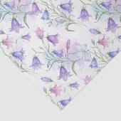 ウォーターカラー ピンクとパープルの桔梗  薄葉紙 (詳細)