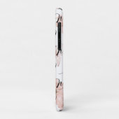 ウォーターカラー・ピンクの花のモノグラム Case-Mate iPhoneケース (裏面/左)