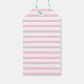 ウォーターカラー ピンクの蘭 青と白の鉢 ベビーシャワー ギフトタグ (裏面)