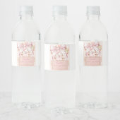 ウォーターカラー ピンクボウ 水ボトル ラベル (ボトル)