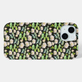 ウォーターカラー ピンクロータス シームレス パターン Case-Mate iPhoneケース (裏面 (横))