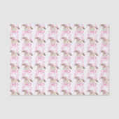 ウォーターカラー ピンク ダービー 馬術とリボン 薄葉紙 (正面)