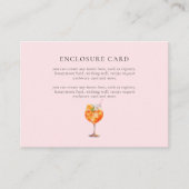 ウォーターカラー ピンク ラブ アット ファースト スプリッツ ブライダル シャワー エンクロージャーカード (正面)