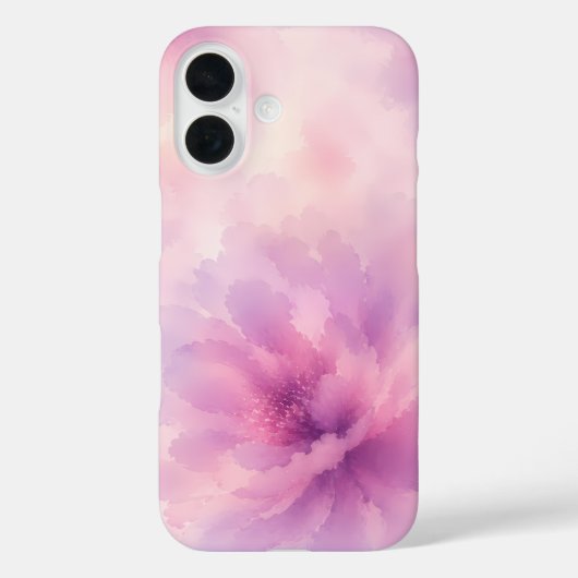 ウォーターカラー ピンク ラベンダー 花 抽象画 Case-Mate iPhoneケース (裏面)