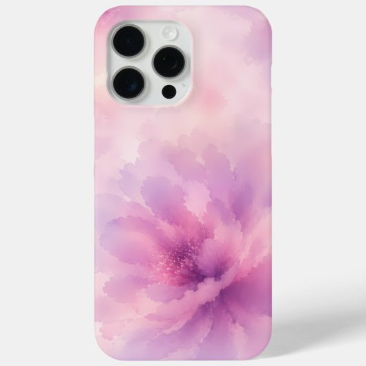 ウォーターカラー ピンク ラベンダー 花 抽象画 Case-Mate iPhoneケース (裏面)