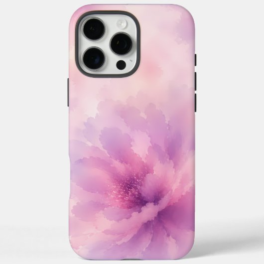 ウォーターカラー ピンク ラベンダー 花 抽象画 Case-Mate iPhoneケース (裏面)