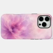 ウォーターカラー ピンク ラベンダー 花 抽象画 Case-Mate iPhoneケース (裏面 (横))