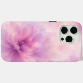 ウォーターカラー ピンク ラベンダー 花 抽象画 Case-Mate iPhoneケース (裏面 (横))