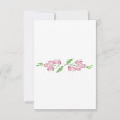 ウォーターカラー ピンク 薔薇 桜 花のRSVP 出欠カード (裏面)