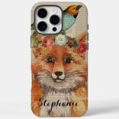 ウォーターカラー+フォクシー+フラワーフレンド  名前入り Case-Mate iPhoneケース (裏面)