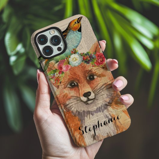 ウォーターカラー+フォクシー+フラワーフレンド  名前入り Case-Mate iPhoneケース