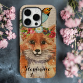 ウォーターカラー+フォクシー+フラワー フレンズ 名前入り Case-Mate iPhoneケース