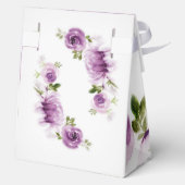 ウォーターカラー フクシア 薔薇と芍薬のウェディング フェイバーボックス (裏面)