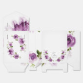 ウォーターカラー フクシア 薔薇と芍薬のウェディング フェイバーボックス (見開き)