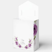 ウォーターカラー フクシア 薔薇と芍薬のウェディング フェイバーボックス (見開き)