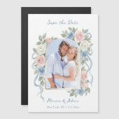 ウォーターカラー フラワーアーチ 写真 Save the Date (正面/裏面)