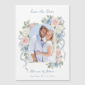 ウォーターカラー フラワーアーチ 写真 Save the Date (正面)