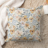 ウォーターカラー フラワースタイル デコ クッション (ブランケット)