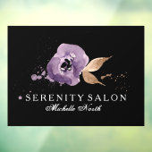 ウォーターカラー フラワー アメシスト パープル ID294 ウィンドウサイン (シート3)