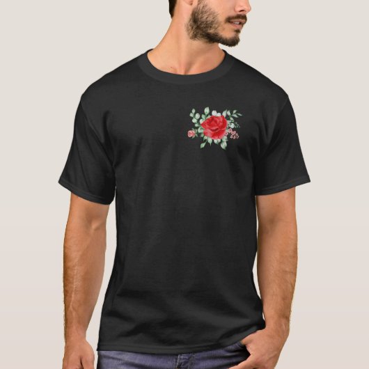 ウォーターカラー フラワー ガーデン Tシャツ (正面)