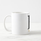 ウォーターカラー フラワー モノグラム コーヒーマグ コーヒーマグカップ (左)