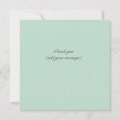 ウォーターカラー フラワー リースに感謝 招待状 (裏面)