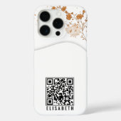 ウォーターカラー フラワー 個人名入りスマホケース: 写真 Case-Mate iPhoneケース (裏面)