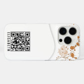 ウォーターカラー フラワー 個人名入りスマホケース: 写真 Case-Mate iPhoneケース (裏面 (横))