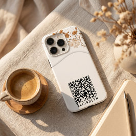 ウォーターカラー フラワー 個人名入りスマホケース: 写真 iPhone 16 PROケース
